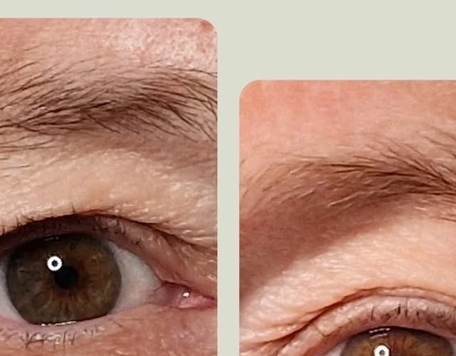Wimpernlifting Vorher-Nachher Nahaufnahme 2